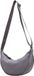 Sans marque Sac bandoulière femme demi-rond nylon gris