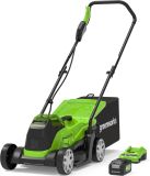 Greenworks 2516107UB grasmaaier Duwgrasmaaier Batterij/Accu Zwart, Groen