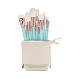 ILU Basic Set 12 Makeup Brushes with Turquoise Bag