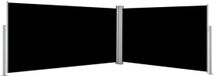 vidaXL Pare-soleil rétractable 160x600 cm noir