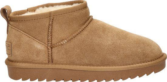 Colors of California Enkellaarsjes cognac - Dames - Maat 40 - Veterboots - Suède