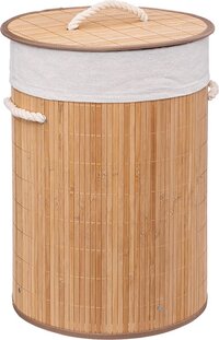 5five Wasmand van bamboe - 48 liter - 35 x 50 cm - met deksel