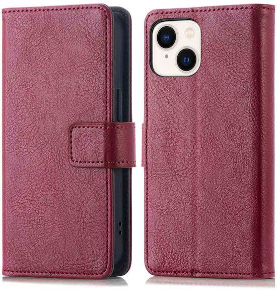 imoshion Bookcase - Geschikt voor Apple iPhone 14 / 13 - Kunstleer - Bordeaux