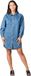 F.A.M. Paris Salome Robe chemise longue pour femmes - Bleu - Coton - Manches longues - Boutons - Long - Denim - Robe chemise - L