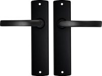AXA Deurbeslag set Binnendeur - Curve Basic - Zwart - Aluminium - Deurklink op langschild