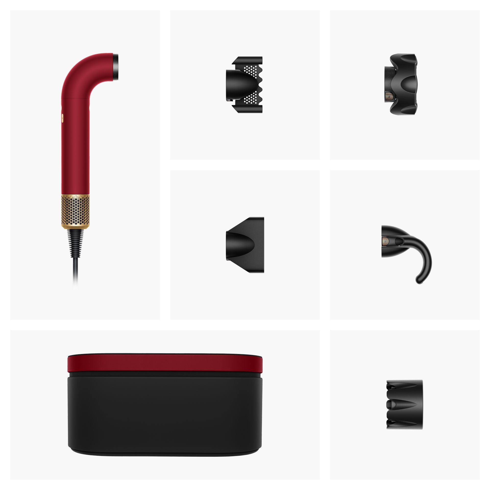 Dyson Supersonic r Straight + Wavy Red Velvet Föhn