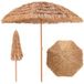 COSTWAY Parasol de plage Hawaii, diamètre 205 cm, plastique paille