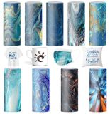 Papier de sublimation, 9 feuilles, motif tie-dye, 11,5 x 30,5 cm, adapté pour Cricut Joy