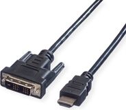 Value Monitorkabel DVI (18+1) / HDMI M/M, zwart, 2 m