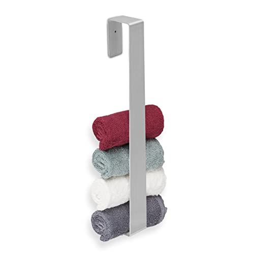 Relaxdays Handdoekhouder zonder boren - 45 cm - Zelfklevend - RVS - Zilver