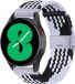 By Qubix - Braided Nylon Smartwatch Bandje - Zwart/Wit - 20mm - Geschikt voor Garmin Vivomove 3/HR/Luxe/Sport/Style/Trend