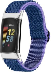 iMoshion Bandje Fitbit Charge 5 / Charge 6 - Donkerblauw - Nylon - One size