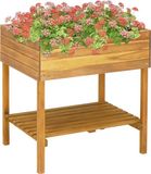 vidaXL Plantenbak verhoogd 78,5x58,5x78,5 cm massief acaciahout