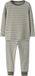 Pyjama imprimé Dusty Olive rayé manches longues femme