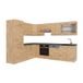 Vicco Hoekkeuken Fame-Line, Goudkleurig Eiken/Goudkleurig Eiken, 287 x 227 cm, WB Antraciet