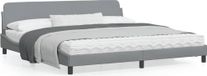 Maison Exclusive Lit double "Dover" en tissu, couleur gris anthracite, dimensions 200x200 cm