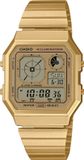Casio Heren-/Dameshorloge, goudkleurig, model Casio-A130WEG-9AEF