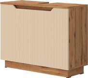 Vicco Lotta Wastafelonderkast – 79.6 x 62.1 cm met 2 deuren Eiken/kasjmier gestreept