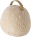 Boltze Deurstopper gewicht rond - schapenvacht look - 1 kilo - beige - polyester - 19 x 22 cm