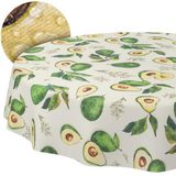 ANRO Afwasbaar tafelzeil, lotuseffect, rond, 140 cm, avocado