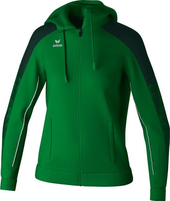Erima Evo Star Trainingsjack met Capuchon Dames - Groen - Maat 42