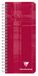 Clairefontaine 8672C Pak met 5 Notitieboekjes met Spiraalbinding - 8,5x20 cm - 180 Pagina's Kleine Ruitjes - Wit Papier 90 g - Omslag Gecoat Karton - Willekeurige Kleuren