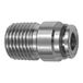 Rechte RIEGLER Rechte steekschroefverbinding, met rond lichaam, R 1/4 a., voor buitenslang Ø 4 mm, werkdruk max. 20 bar, roestvrij staal 1.4404