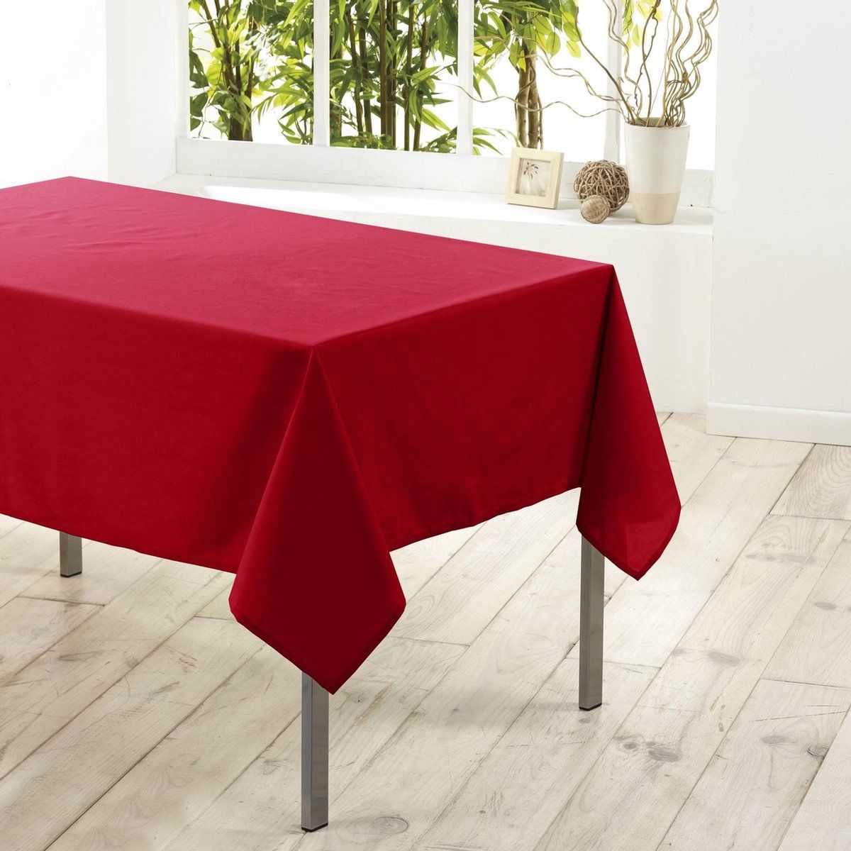 Tafellaken - Tafelkleed - Essentiel rood 140x250cm