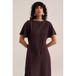 WE Fashion WE STUDIO Asymmetrische Midi Jurk - Bruin