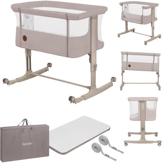 Lionelo Aurora 3-in-1 Co-sleeper - Beige Cappuccino