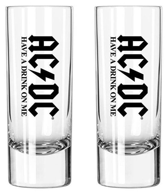 AC/DC Have A Drink On Me Unisex Shotglazenset - transparant