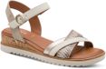Jana Beining Jens Sandalen met plateauzool en klittenband Beige Dames Maat 38