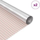 vidaXL - Zelfklevende Spiegelfolie - 60 x 150 cm - 2 stuks - Zilver - PET