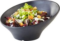 APS Melamine schaal "zen", ø22,5 x h12,5 cm, zwart, set van 2 stuks