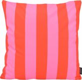 Gek op Kussens! Streep Rood/Roze Kussenhoes | 45 x 45 cm | Katoen/Polyester