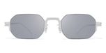 Mykita Studio15.1 Lunettes de soleil unisexe argent géométrique gris 51mm