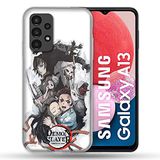 Beschermhoes Samsung Galaxy A13 Demon Slayer wit Beschermhoes