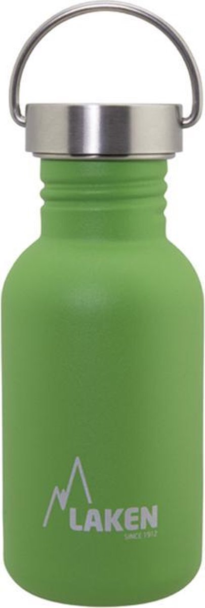 Laken RVS fles Basic Steel Bottle 500ml S/S Cap - Groen groen