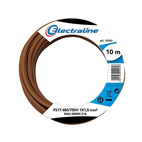 Electraline Energaline 13081 voertuigkabel FS17, 1 x 1,5 mm2, bruin, 10 m