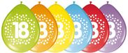 Folat Bv 40x stuks verjaardag leeftijd party ballonnen in 18 jaar thema - Opgeblazen 29 cm - Feestartikelen/versieringen
