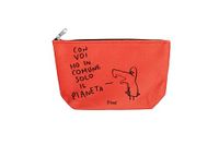 Art&Design24 GLI Scaraboccchi di MAICOL&MIRCO Pennenetui met vouwsluiting, canvasstof met ritssluiting, Made in Italy, rood, 26 x 15 x 7 cm, Rode afbeelding "Planet", Beauty Case