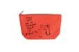 Art&Design24 GLI Scaraboccchi di MAICOL&MIRCO Pennenetui met vouwsluiting, canvasstof met ritssluiting, Made in Italy, rood, 26 x 15 x 7 cm, Rode afbeelding "Planet", Beauty Case
