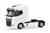 Herpa vrachtwagen model DAF XG facelift trekker 2-assig, wit, schaal 1:87, voor diorama, modelbouw, verzamelobject, Made in Germany, kunststof