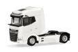 Herpa vrachtwagen model DAF XG facelift trekker 2-assig, wit, schaal 1:87, voor diorama, modelbouw, verzamelobject, Made in Germany, kunststof