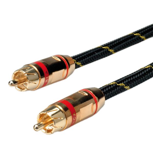ROLINE 11.09.4231 - 2.5m Cable - Gold, Red, Black