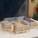 Maison Exclusive - Ensemble de jardin, composé de 12 pièces, avec coussins gris, en pin massif