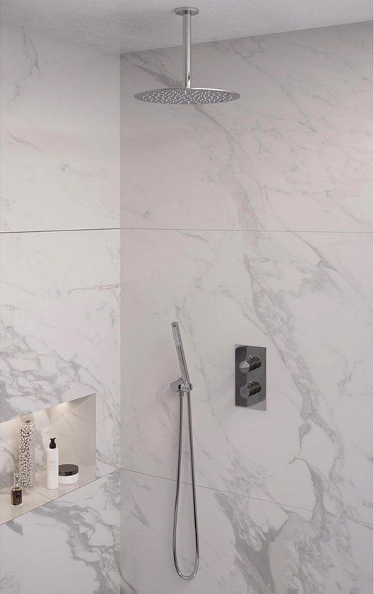 Brauer Chrome Edition Thermostatische Inbouw Regendouche Set - 3-weg Omstelling - Chroom