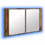 vidaXL Badkamerspiegelkast Oud Hout 80 x 12 x 45 cm