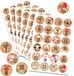 oCreon Adventskalender stickers (cijfers 1-24) - 192 stuks kraftcijferstickers voor Kerstmis - Kalender om zelf te knutselen
