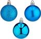 Krist+ Set kerstballen Blauw Plastic 5 cm (12 Stuks)